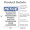 Signmission No Hunting Fishing Or Trespassing OSHA Notice Sign, Aluminum, 10in W x 14in L, 2PK OS-2PACK-NS-A-1014-V-14663 - alternate 4
